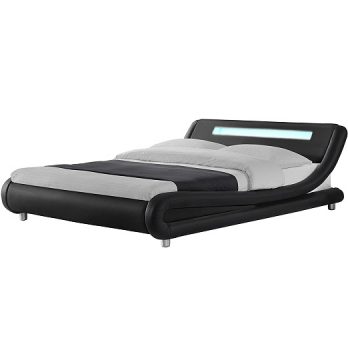 Modern Contemporary Curve Upholstered Bed