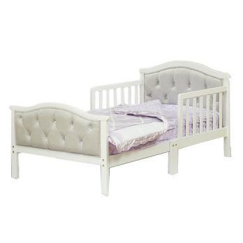 Gray Padded Toddler Bed